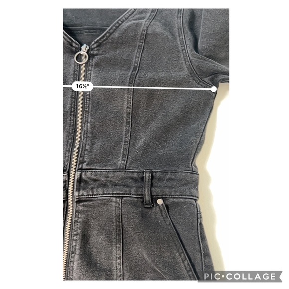 Tinsel Town denim dress Medium long sleeve full zip - Picture 8 of 12